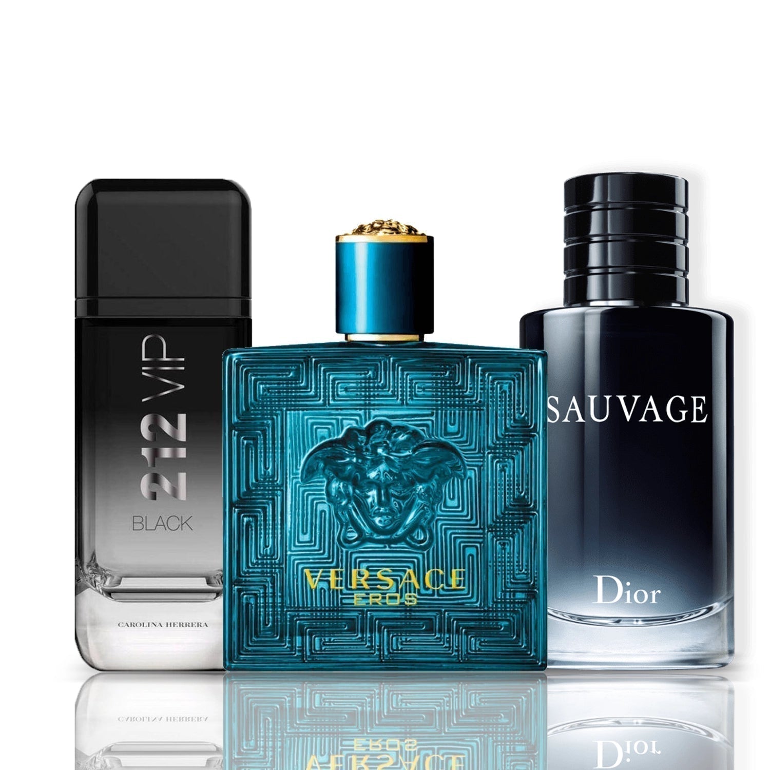 Set od 3 parfema | 212 VIP Black · Eros · Sauvage