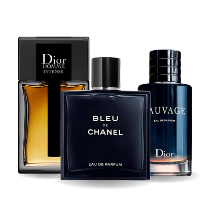 Set od 3 parfema | Sauvage · Bleu de Chanel · Dior Homme Intense